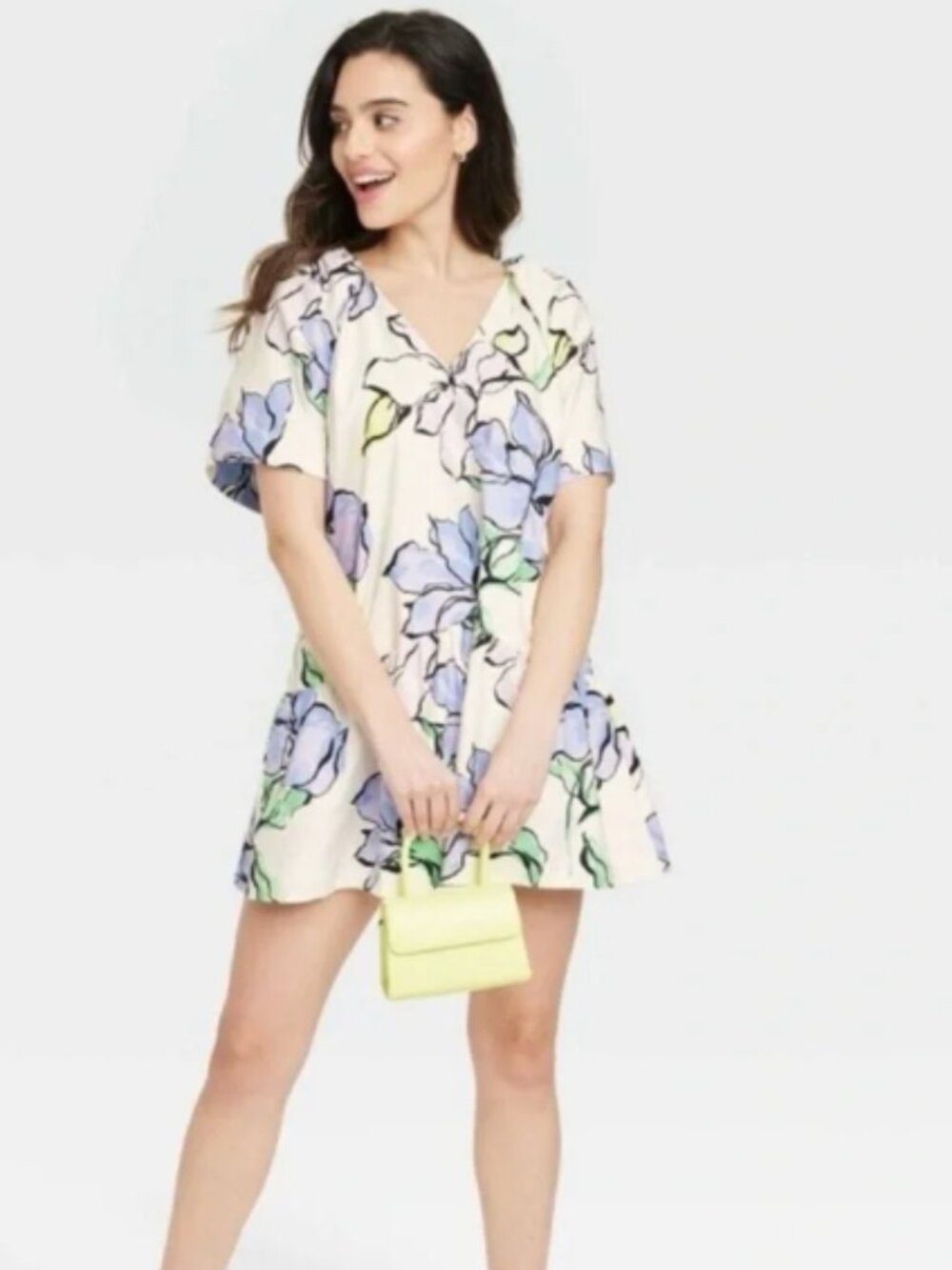 A New Day Mini Floral Poplin Dress X-Small